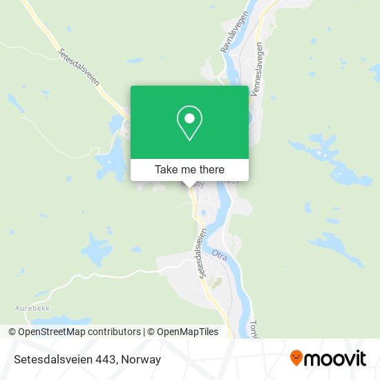 Setesdalsveien 443 map