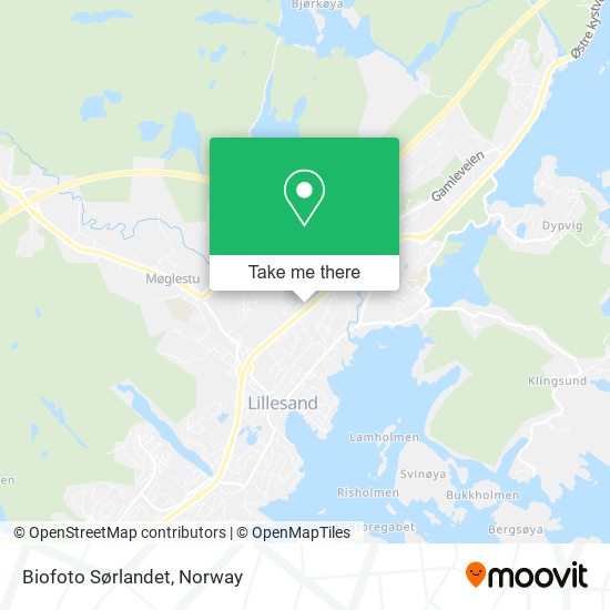 Biofoto Sørlandet map