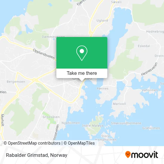 Rabalder Grimstad map