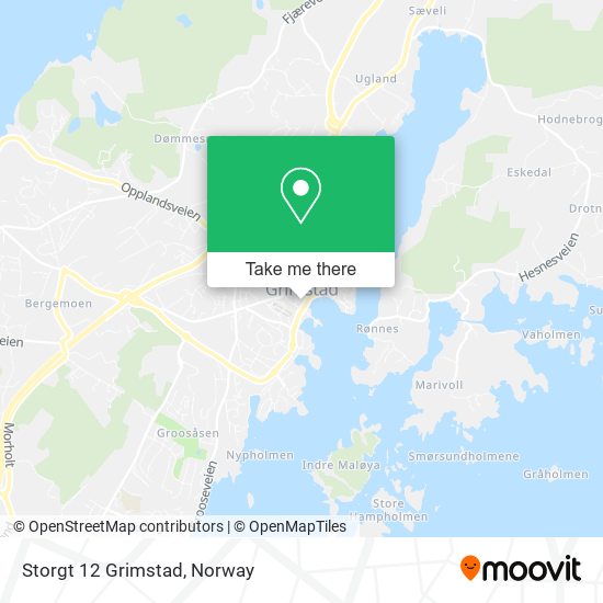 Storgt 12 Grimstad map