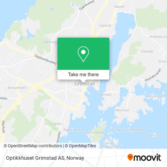 Optikkhuset Grimstad AS map