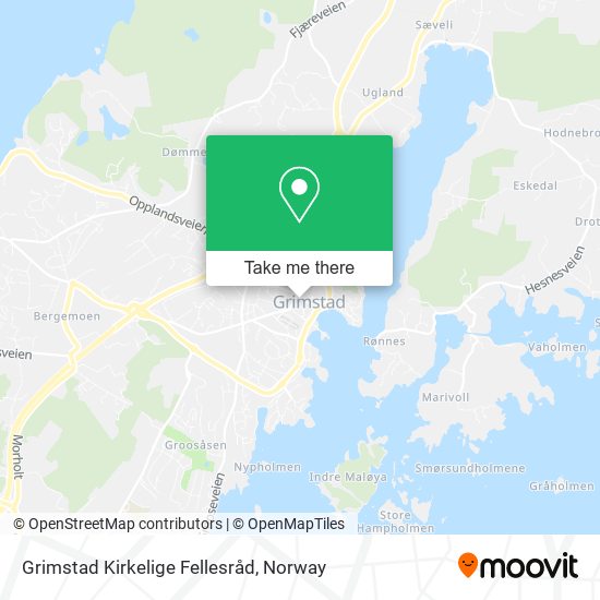 Grimstad Kirkelige Fellesråd map