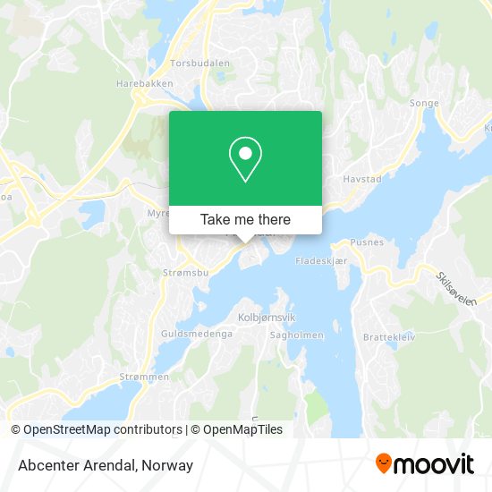 Abcenter Arendal map