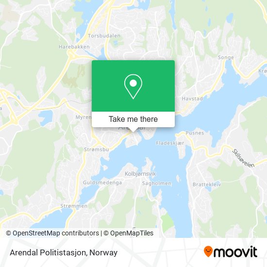 Arendal Politistasjon map