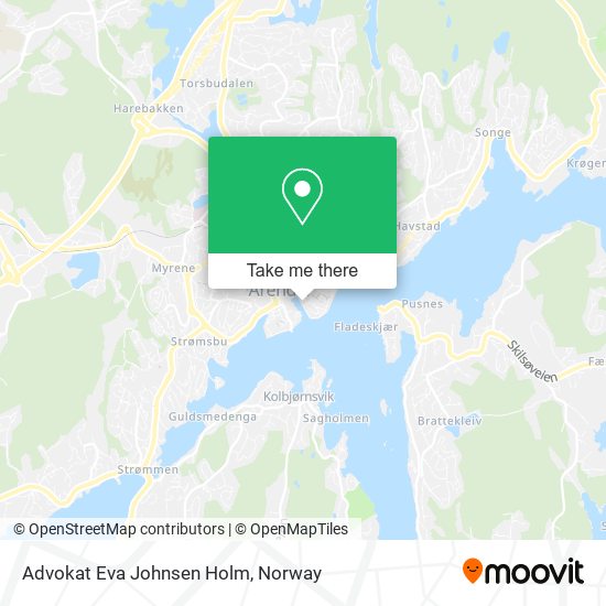 Advokat Eva Johnsen Holm map