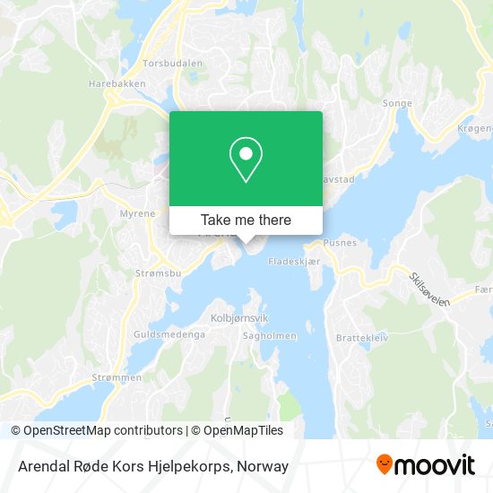 Arendal Røde Kors Hjelpekorps map