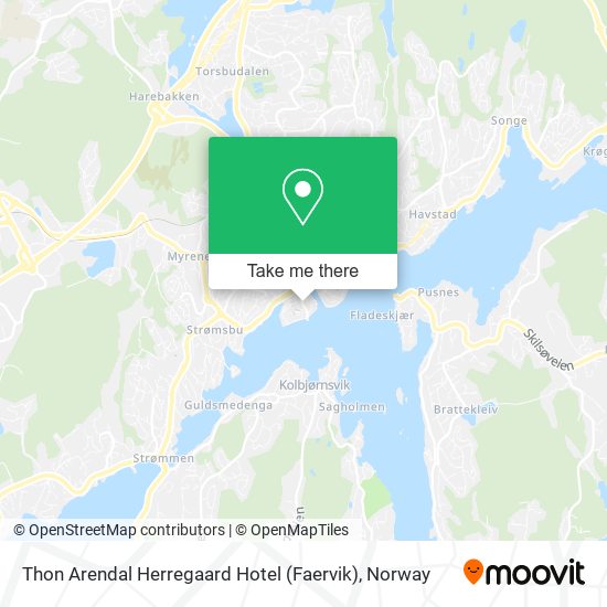 Thon Arendal Herregaard Hotel (Faervik) map
