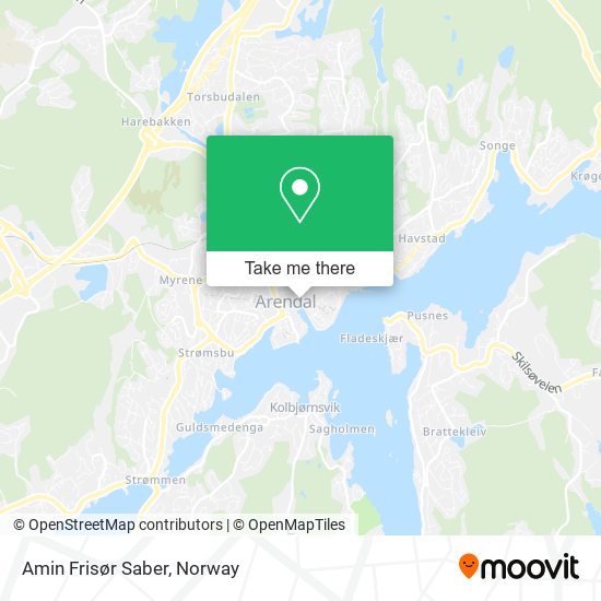 Amin Frisør Saber map