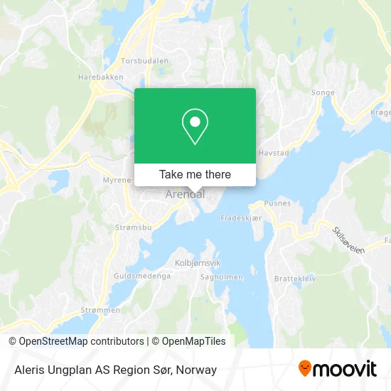 Aleris Ungplan AS Region Sør map