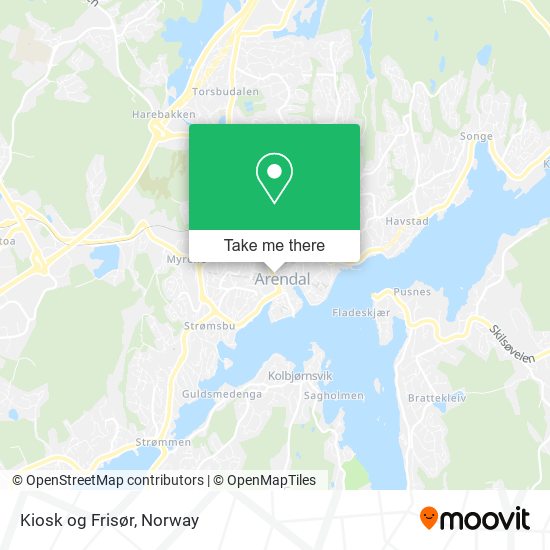 Kiosk og Frisør map