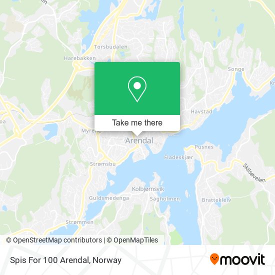 Spis For 100 Arendal map