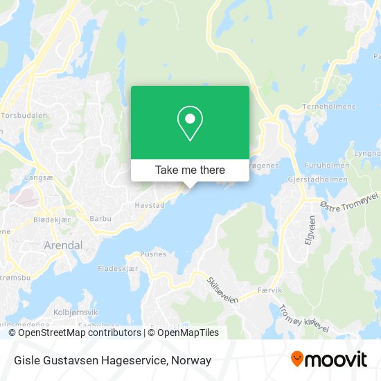 Gisle Gustavsen Hageservice map