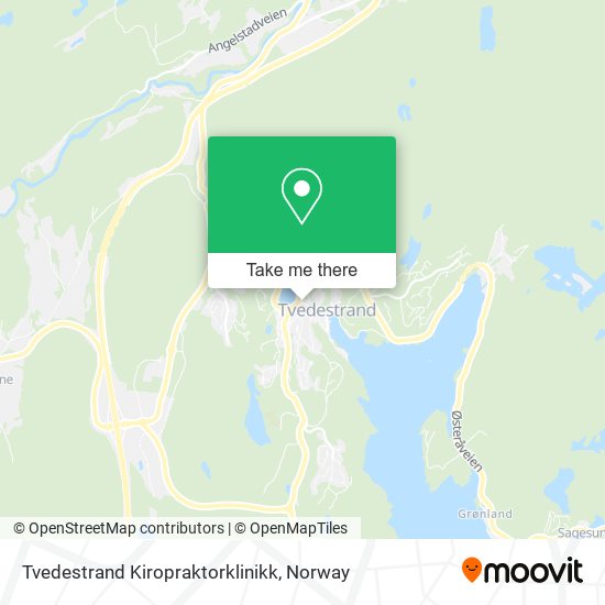 Tvedestrand Kiropraktorklinikk map