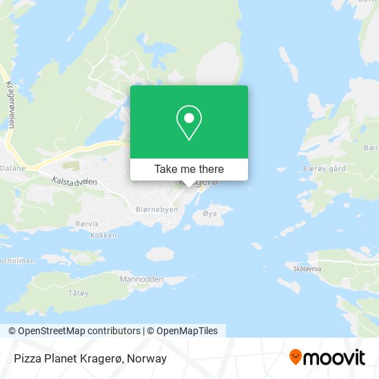 Pizza Planet Kragerø map