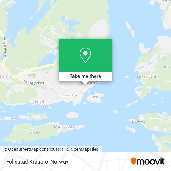 Follestad Kragero map