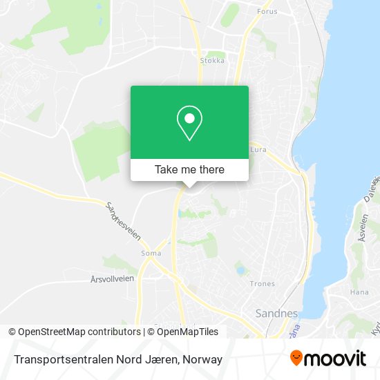 Transportsentralen Nord Jæren map