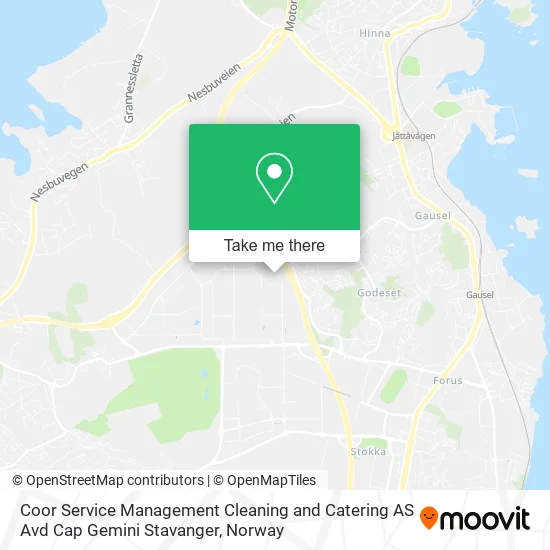 Coor Service Management Cleaning and Catering AS Avd Cap Gemini Stavanger map