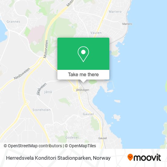 Herredsvela Konditori Stadionparken map