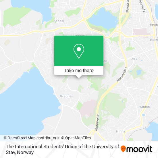 The International Students' Union of the University of Stav map