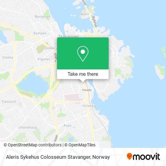 Aleris Sykehus Colosseum Stavanger map
