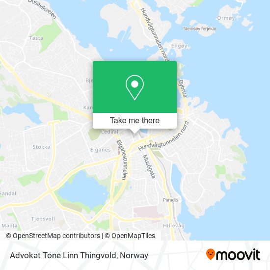 Advokat Tone Linn Thingvold map