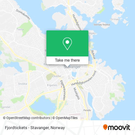 Fjordtickets - Stavanger map