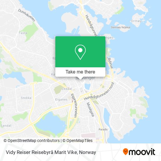 Vidy Reiser Reisebyrå Marit Vike map