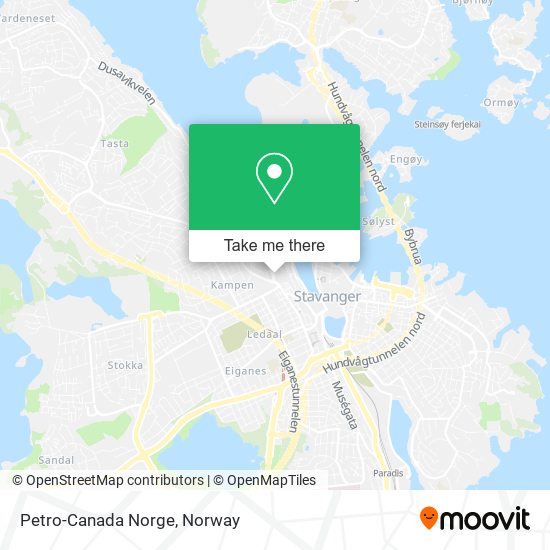 Petro-Canada Norge map