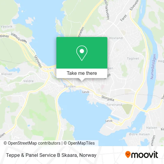 Teppe & Panel Service B Skaara map