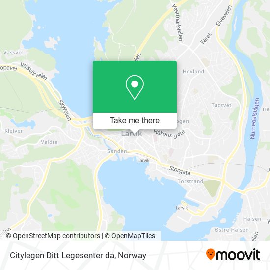 Citylegen Ditt Legesenter da map