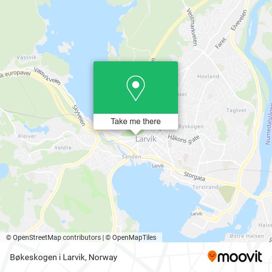 Bøkeskogen i Larvik map