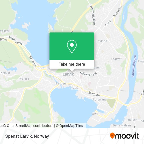 Spenst Larvik map