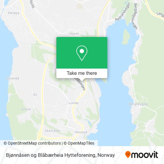 Bjønnåsen og Blåbærheia Hytteforening map