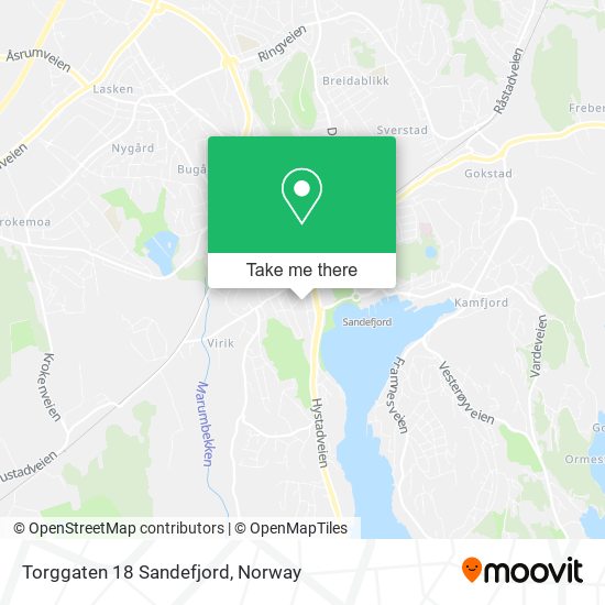 Torggaten 18 Sandefjord map