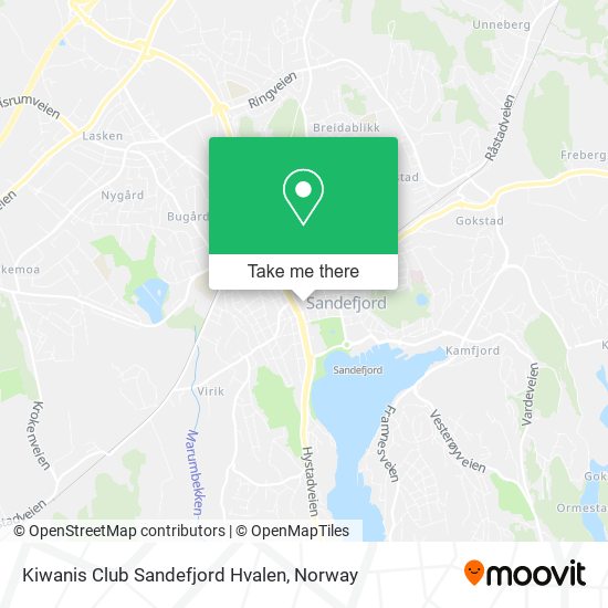 Kiwanis Club Sandefjord Hvalen map