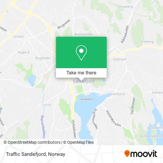 Traffic Sandefjord map