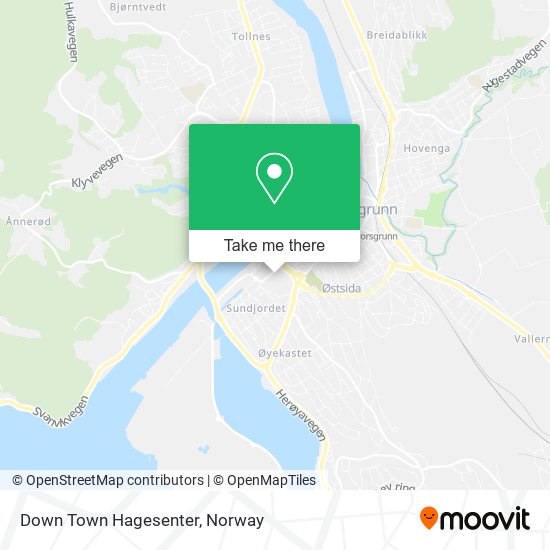 Down Town Hagesenter map