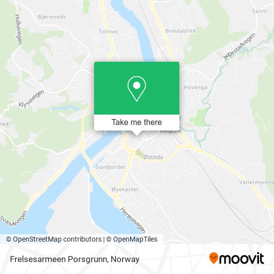 Frelsesarmeen Porsgrunn map