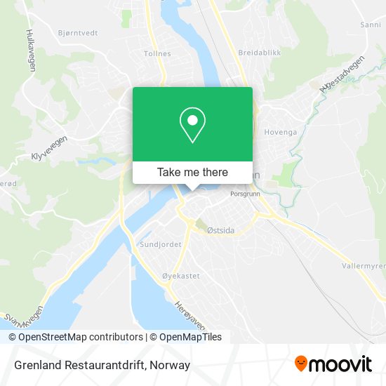 Grenland Restaurantdrift map