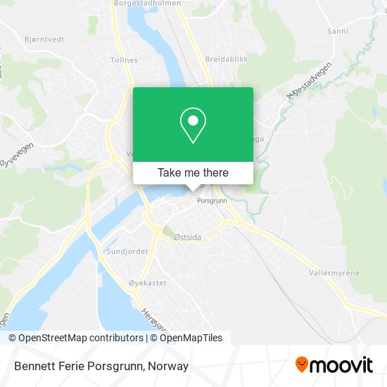 Bennett Ferie Porsgrunn map