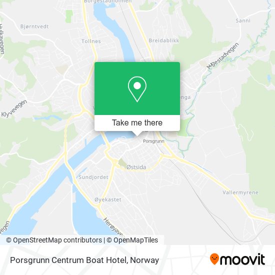 Porsgrunn Centrum Boat Hotel map