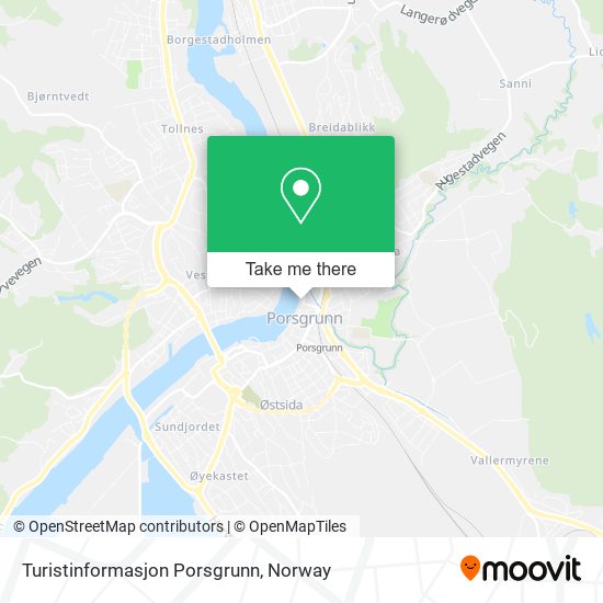 Turistinformasjon Porsgrunn map