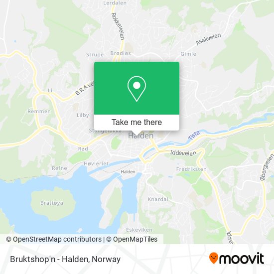 Bruktshop'n - Halden map