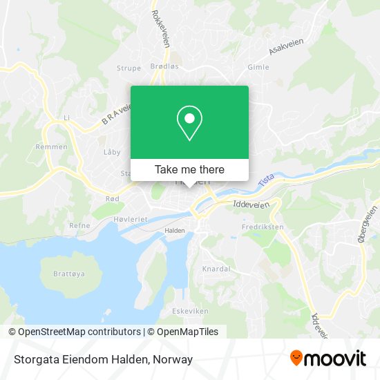 Storgata Eiendom Halden map