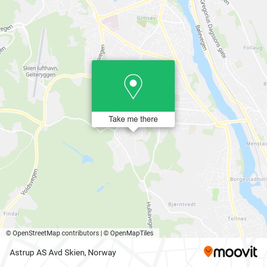 Astrup AS Avd Skien map