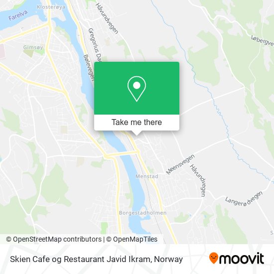 Skien Cafe og Restaurant Javid Ikram map