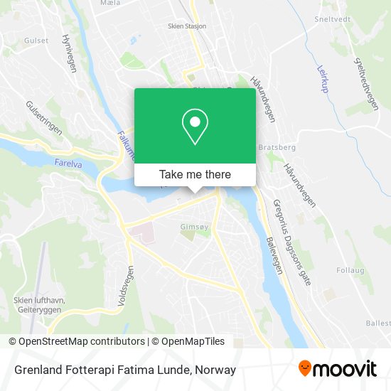 Grenland Fotterapi Fatima Lunde map