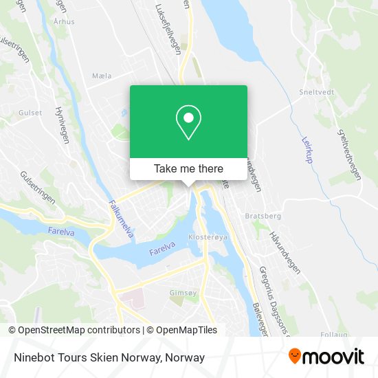 Ninebot Tours Skien Norway map