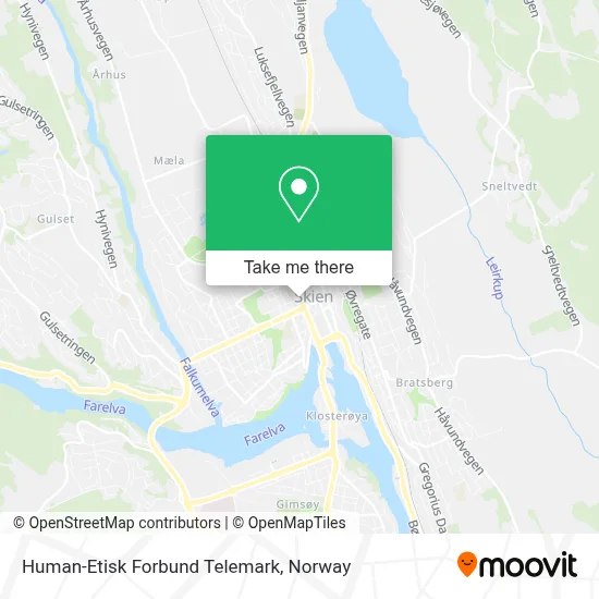 Human-Etisk Forbund Telemark map