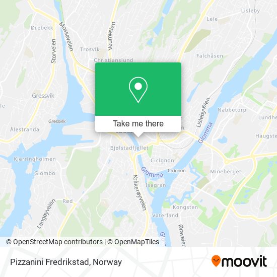 Pizzanini Fredrikstad map